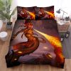 league of legends dragon princess cassiopeia concept splash art bed sheets spread duvet cover bedding sets - League of Legends Merch
