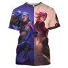 Arcane League of Legends T Shirt Anime 3D Print Men Women Fashion Oversized T shirt Kids 2 - League of Legends Merch