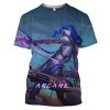 Arcane league of legends Jinx T shirt Anime 3D Print Men Women Fashion Casual T shirt 3 - League of Legends Merch