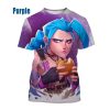 Game L League of Legends Jinx 3D Printed T shirt Men and Women Casual T shirt 1 - League of Legends Merch