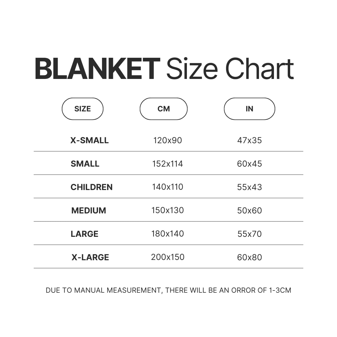 Blanket Size Chart - League of Legends Merch