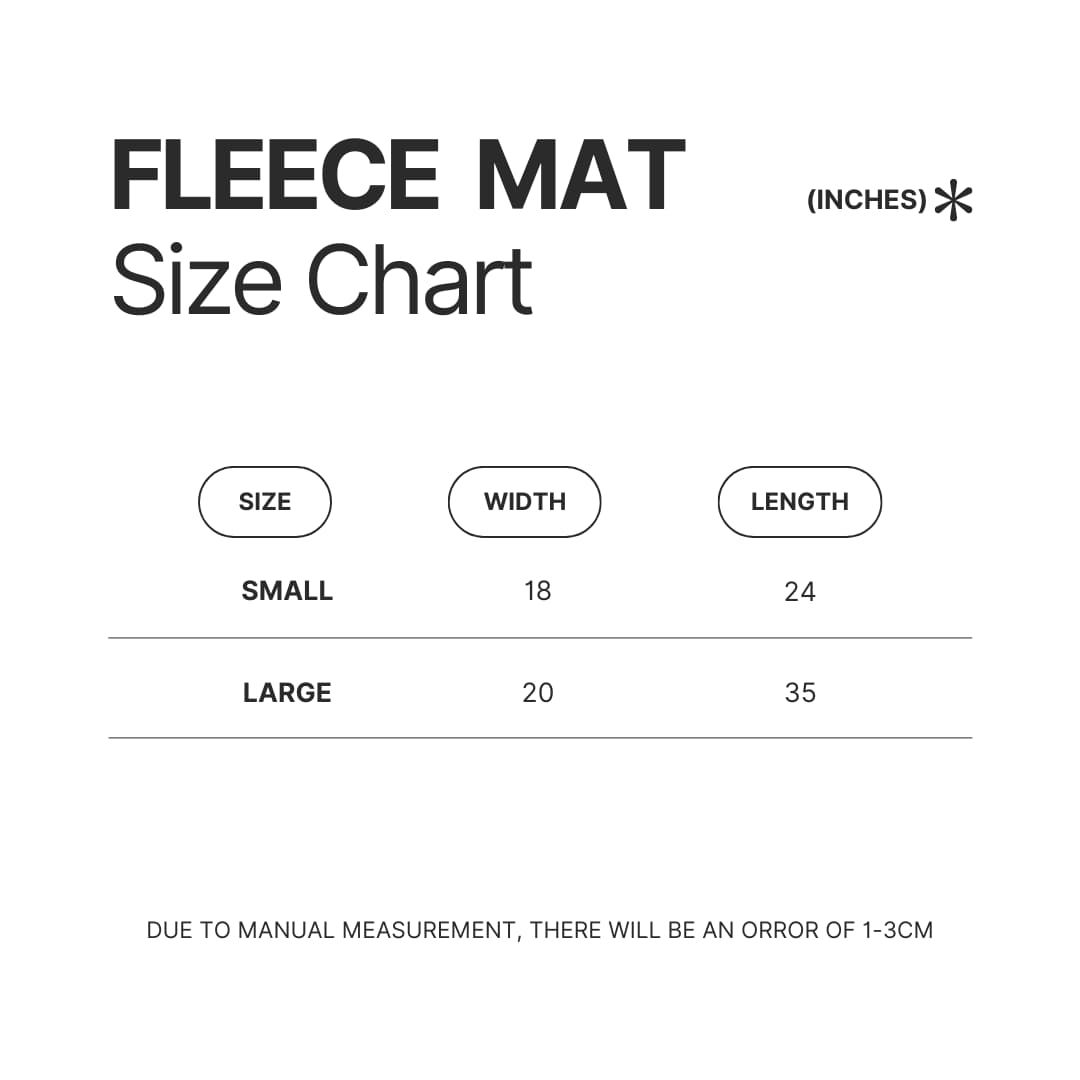 Fleece Mat Size Chart - League of Legends Merch