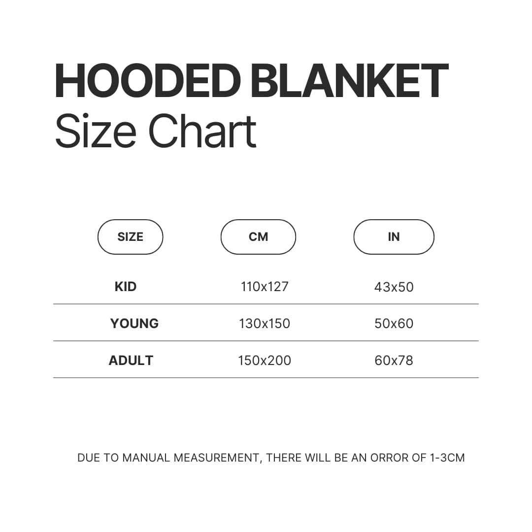 Hooded Blanket Size Chart - League of Legends Merch