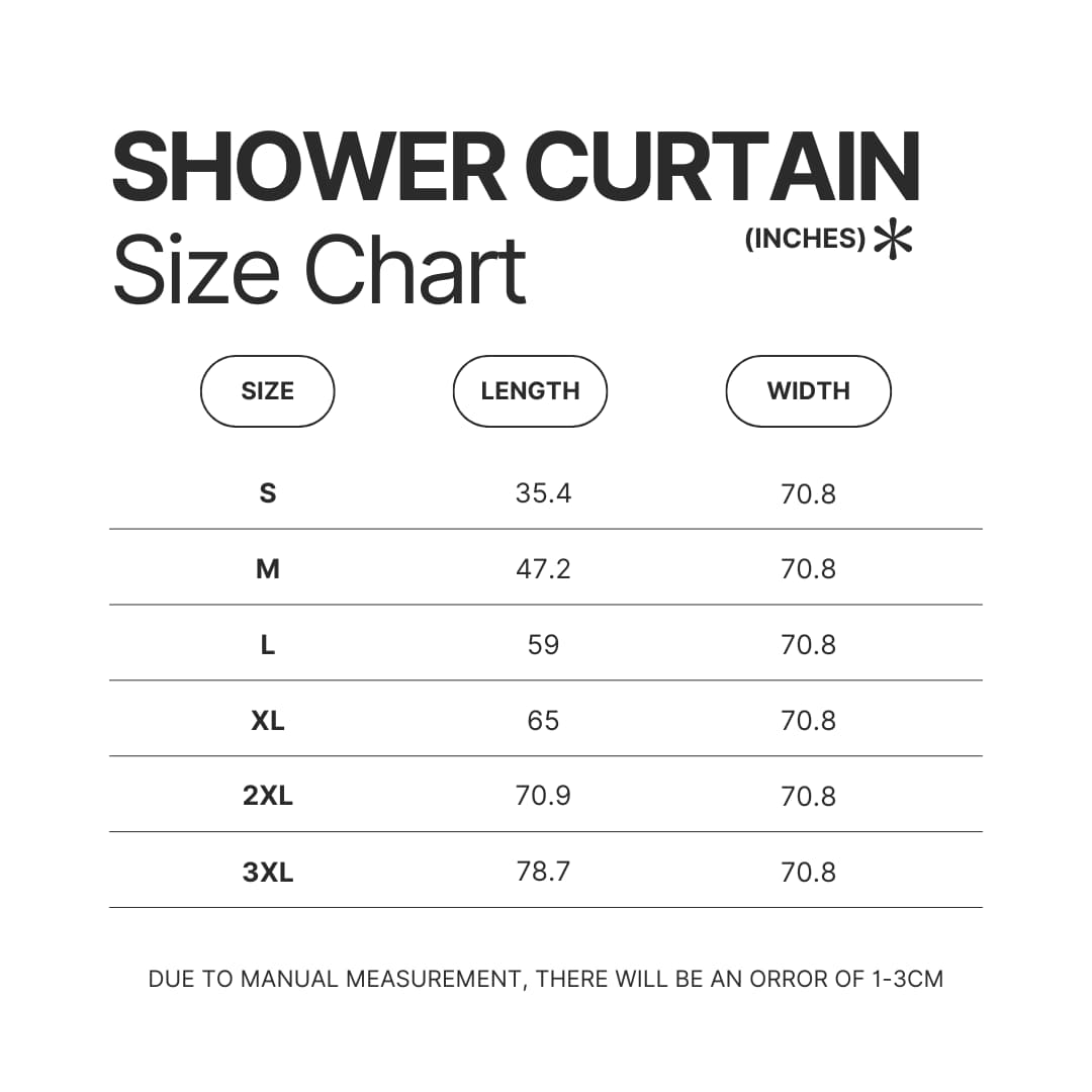 Shower Curtain Size Chart - League of Legends Merch